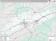 Kingsport-Bristol-Bristol Metro Area Digital Map Premium Style
